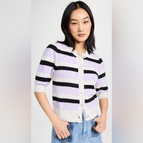 BAUM UND PFERDGARTEN Striped Carlee Cardigan  - Size Large - Picture 5 of 8
